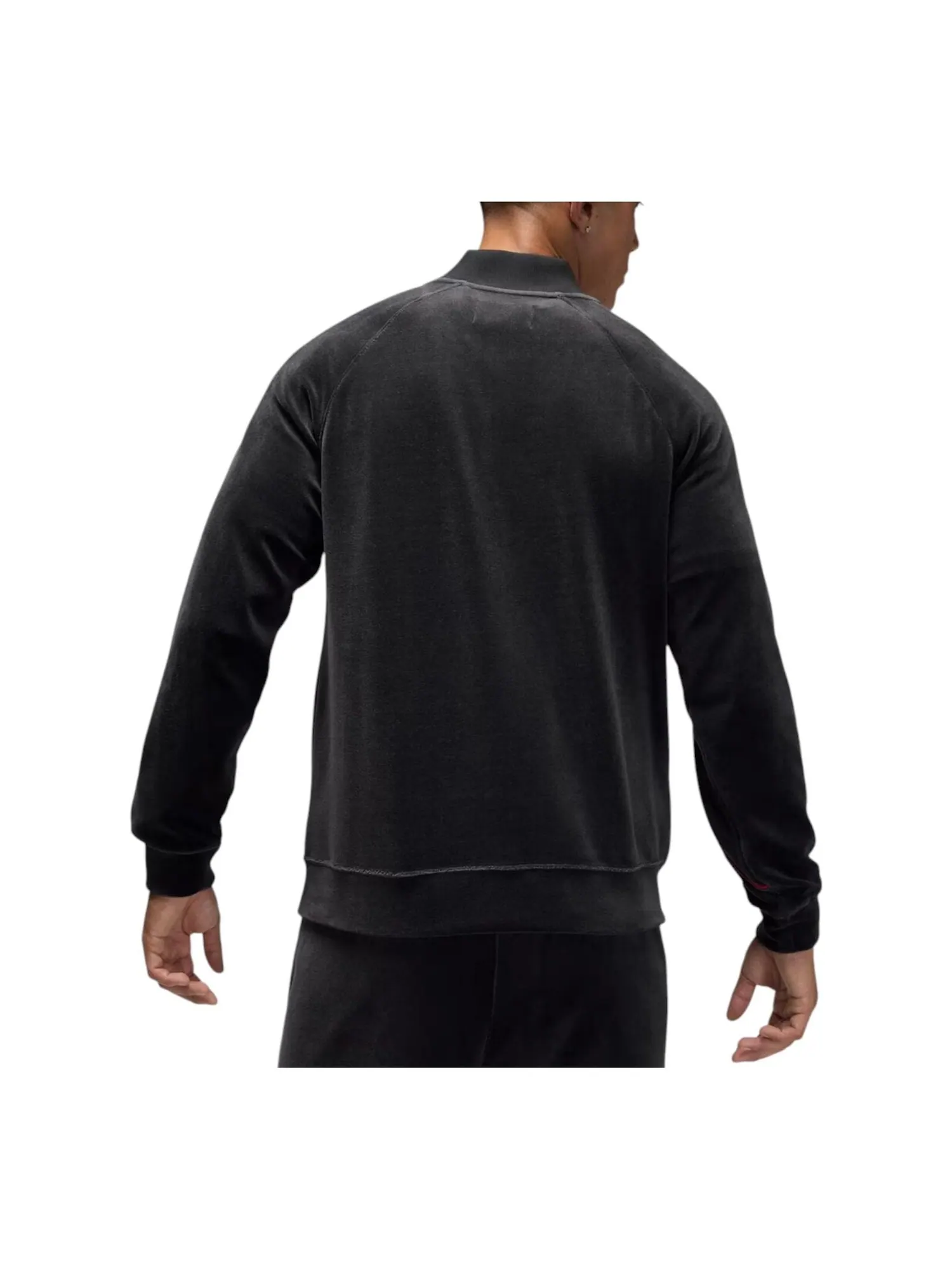 Куртка Air Jordan Brooklyn Velour Track Jacket 'Black Gym Red' — изображение 2 из 2, черный