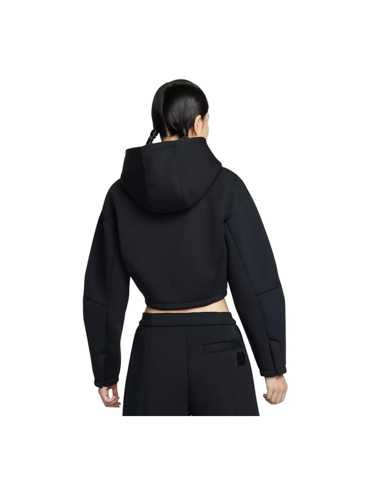 Куртка (WMNS) Nike Oversized Full-Zip Jacket 'Black Anthracite' — изображение 2 из 2, черный