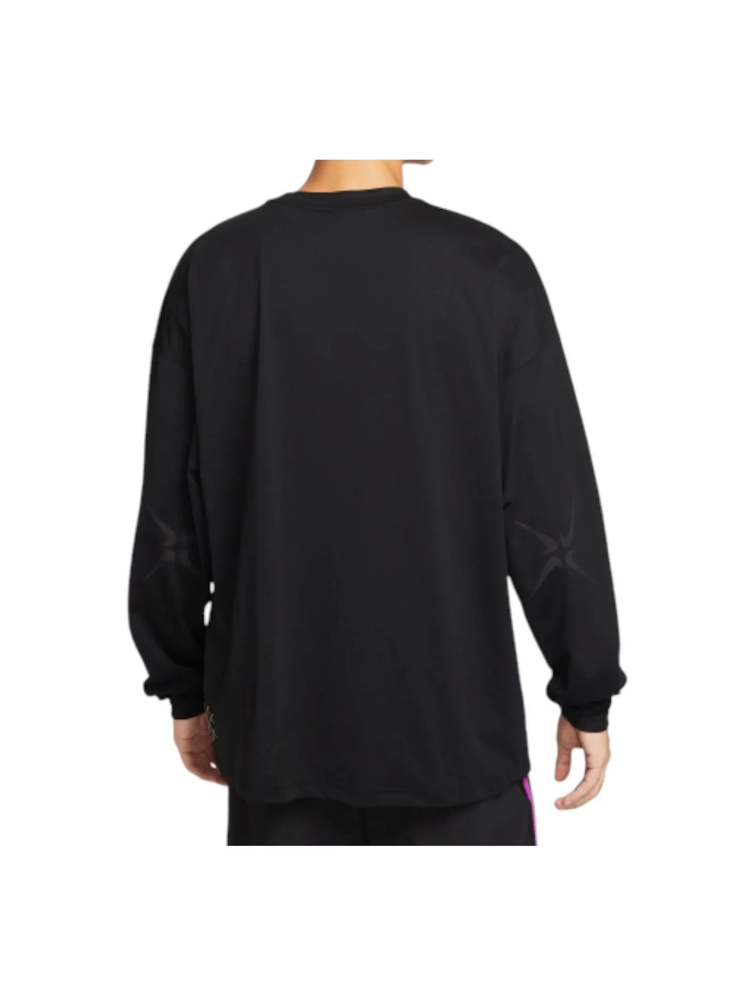 Футболка Nike Street Dri-Fit Long-Sleeve T-shirt 'Black' — изображение 2 из 2, черный