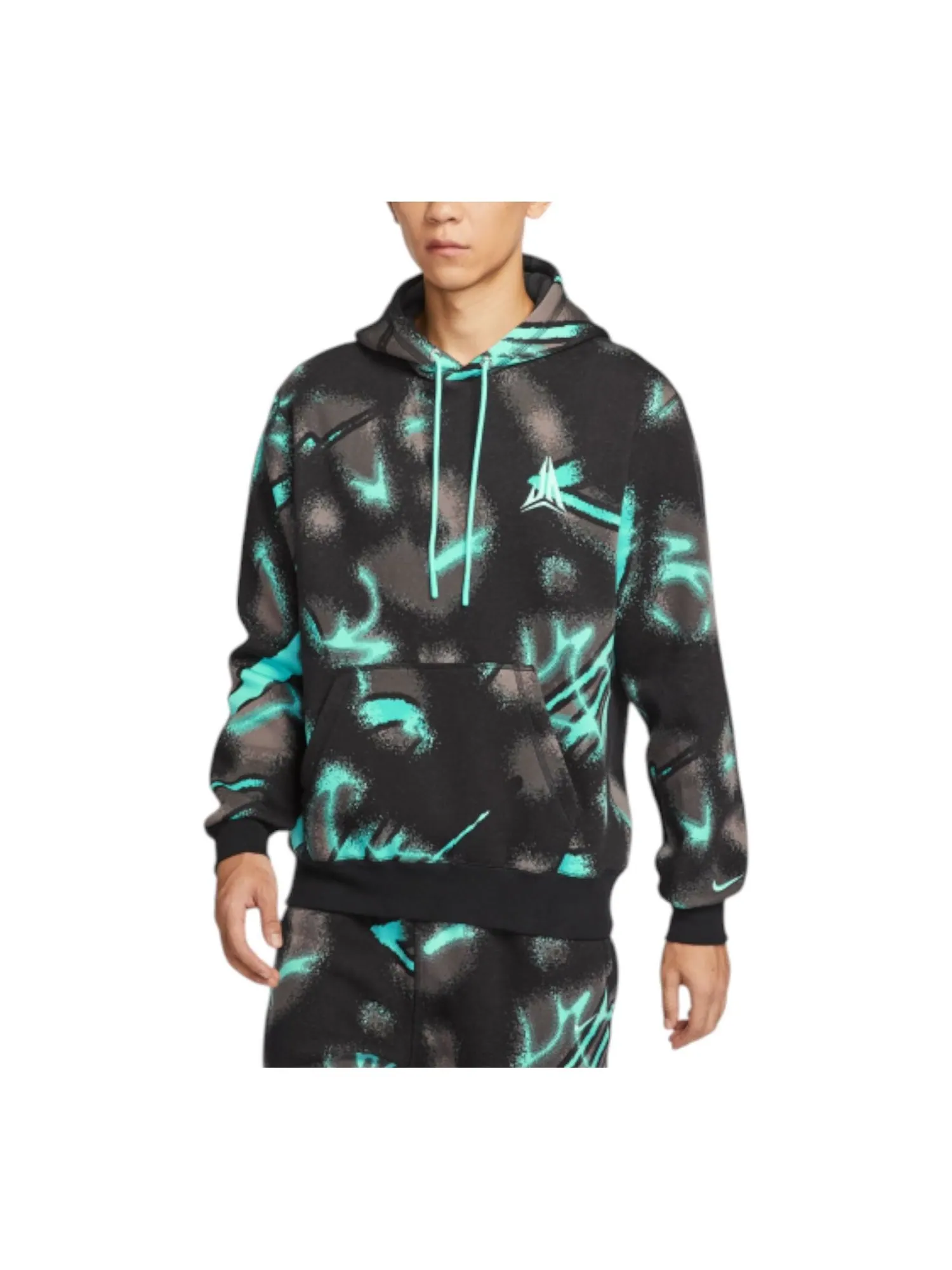 Худи Nike JA Club Fleece Pull-On Hoodie 'Bleached Teal' — изображение 1 из 3, бирюзовый