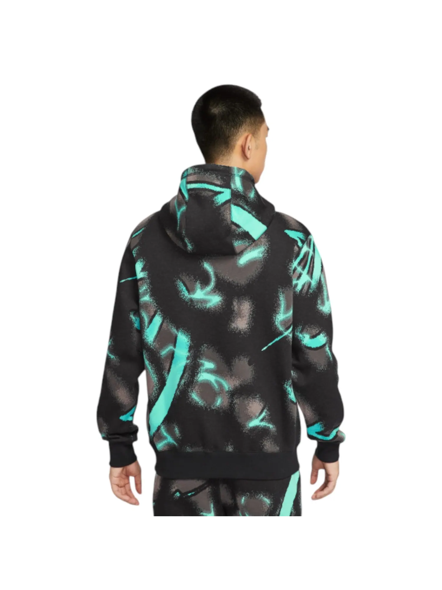 Худи Nike JA Club Fleece Pull-On Hoodie 'Bleached Teal' — изображение 2 из 3, бирюзовый