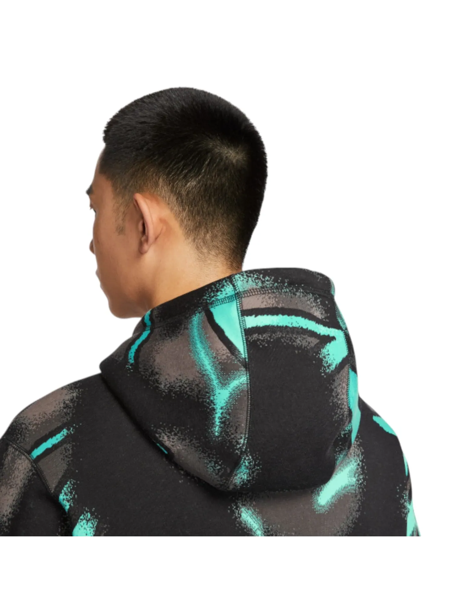 Худи Nike JA Club Fleece Pull-On Hoodie 'Bleached Teal' — изображение 3 из 3, бирюзовый