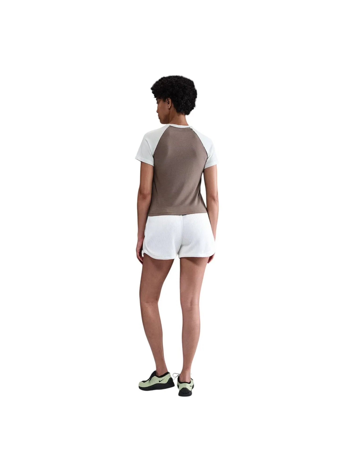 (WMNS) Футболка Nike Sportswear Chill Knit Slim Graphic T-Shirt 'Mink Brown' — изображение 3 из 3, коричневый