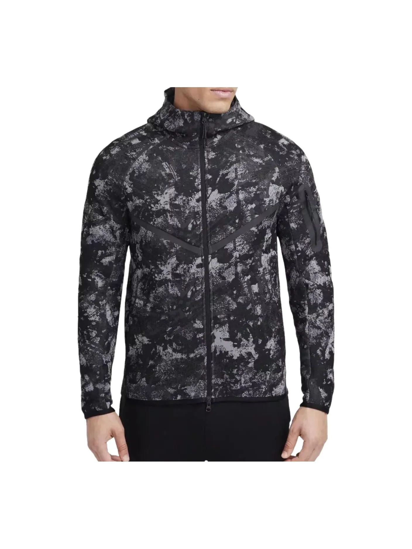 Свитшот Nike Tech Fleece Windrunner на молнии — изображение 1 из 2, серый