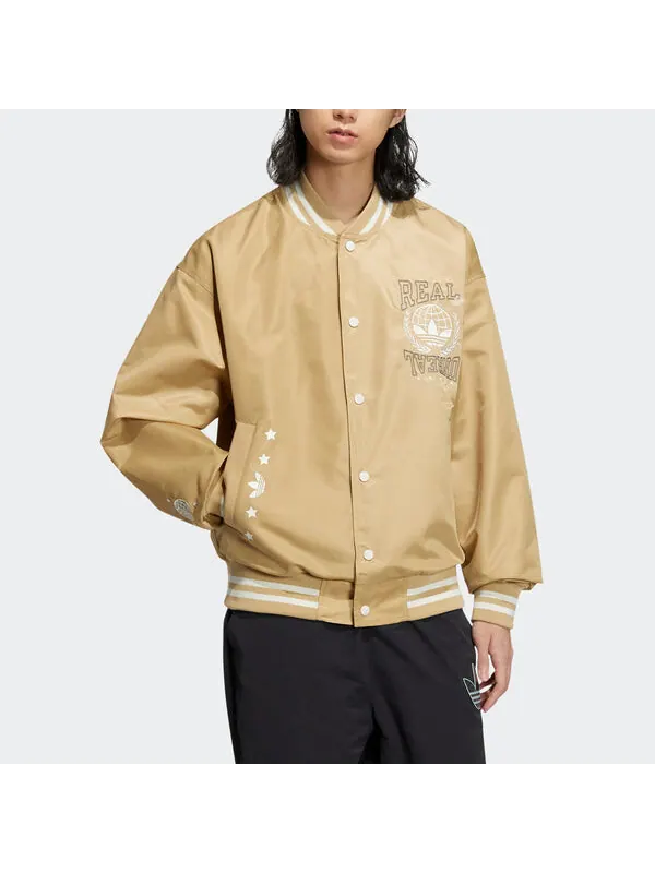 Куртка mc woven bomber jackets 'tan' Adidas — изображение 2 из 4, бежевый