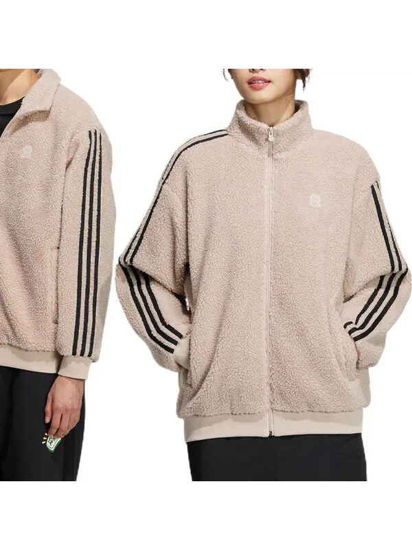 Куртка нео эссеншиалс Куртка Adidas — изображение 4 из 4, бежевый/черный