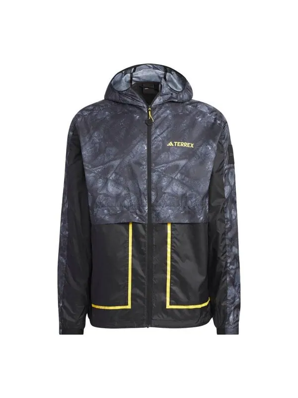 Куртка national geographic wind.rdy куртка Adidas — изображение 1 из 4, черный/серый/желтый