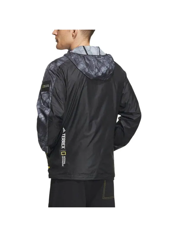 Куртка national geographic wind.rdy куртка Adidas — изображение 2 из 4, черный/серый/желтый