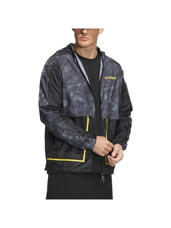 Куртка national geographic wind.rdy куртка Adidas — изображение 3 из 4, черный/серый/желтый