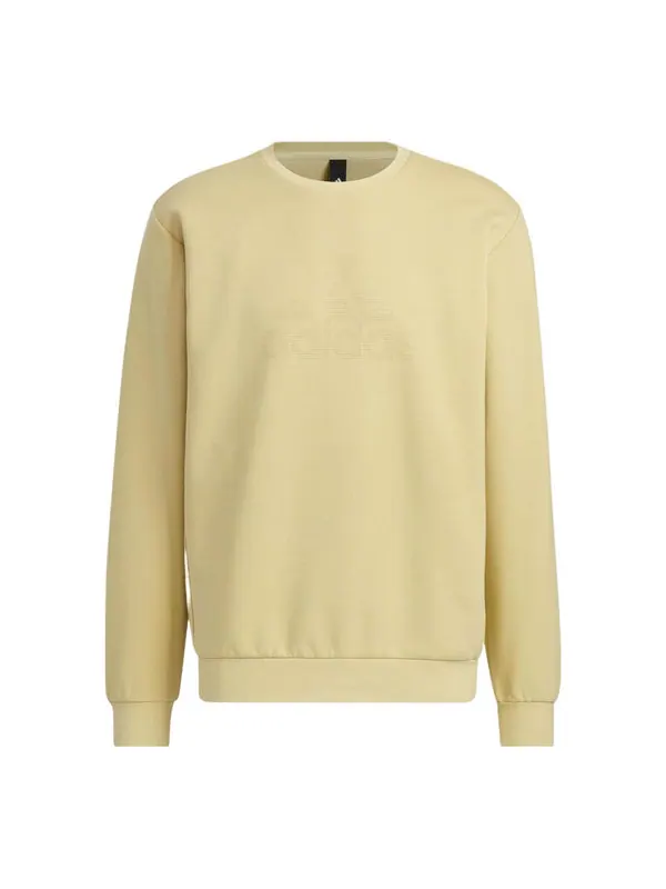 Толстовка tech logo sweatshirt 'tan' Adidas — изображение 1 из 4, бежевый