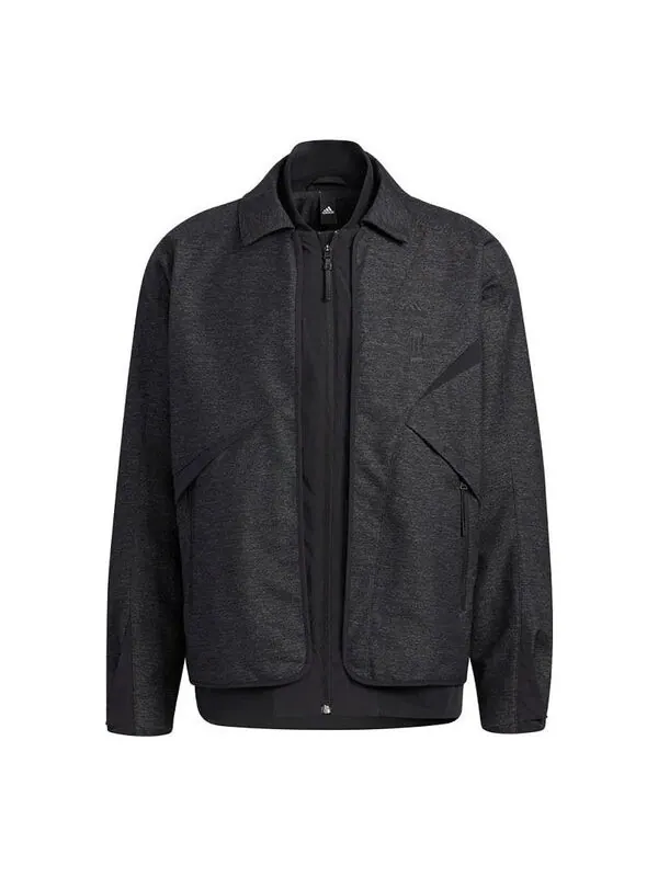 Куртка wuji sports casual stitching windproof jacket Adidas — изображение 1 из 2, черный