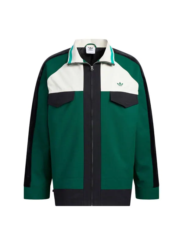 Куртка adidas originals Anti University Jacket 'Black Green' — изображение 1 из 4, зеленый/черный/белый