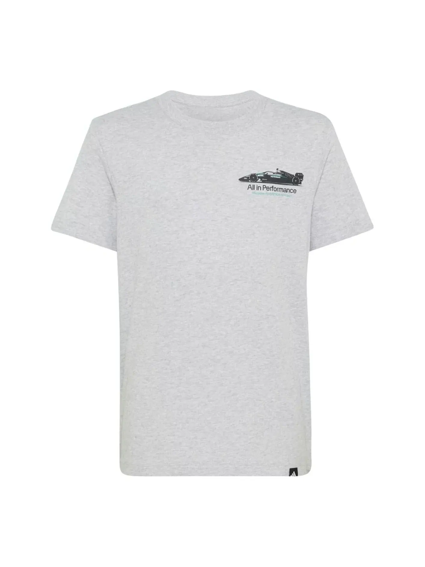 Мужская футболка с коротким рукавом Adidas x Mercedes AMG Petronas Formula 1 Team T-Shirt — изображение 1 из 2, серый