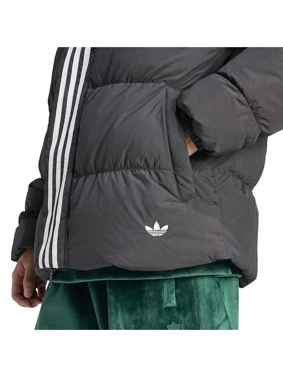 Куртка Adidas Rifta Down Regen Hooded — изображение 4 из 4, черный/белый