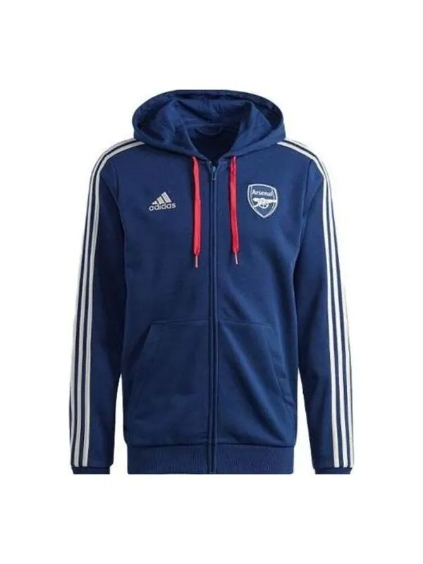 Куртка arsenal dna с капюшоном на молнии Adidas — изображение 1 из 2, синий/белый