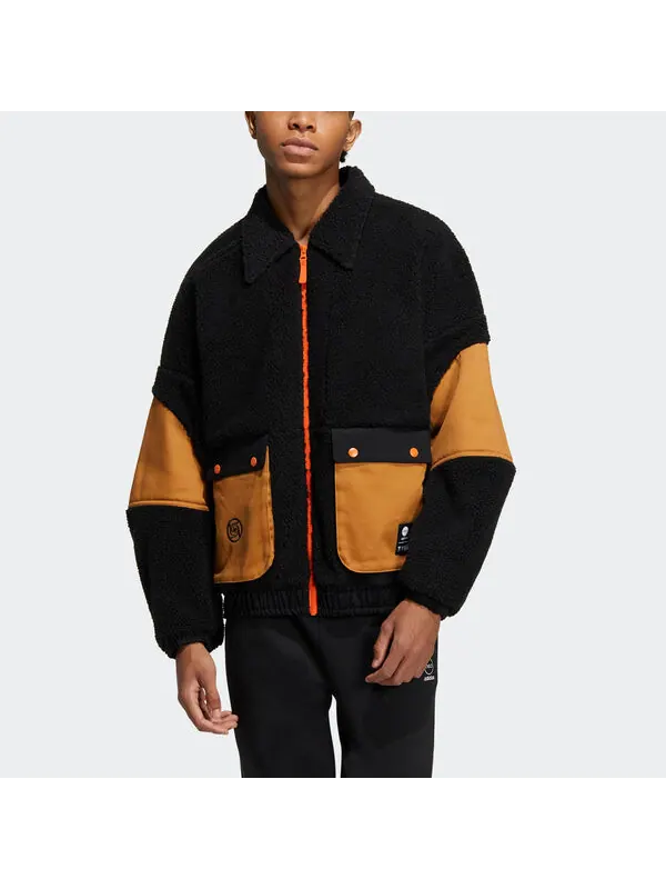 Куртка neo x jujutsu kaisen Куртка Adidas — изображение 2 из 4, черный/оранжевый