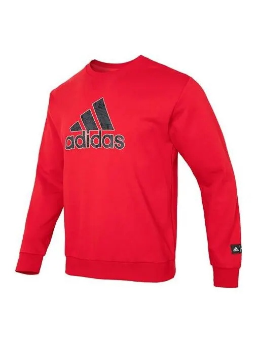 Толстовка adidas Cm Gfx Crew 'Red Black' — изображение 1 из 4, красный/черный