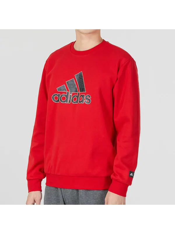 Толстовка adidas Cm Gfx Crew 'Red Black' — изображение 3 из 4, красный/черный