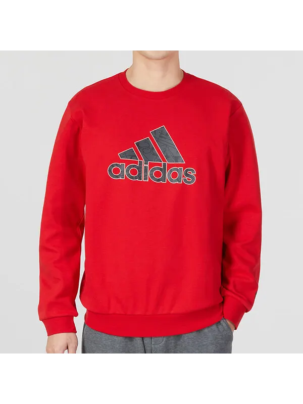 Толстовка adidas Cm Gfx Crew 'Red Black' — изображение 4 из 4, красный/черный
