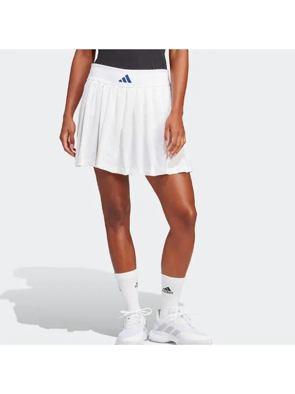 Юбка (WMNS) adidas Clubhouse Premium Classic Tennis Pleated Skirt 'White' — изображение 2 из 3, белый