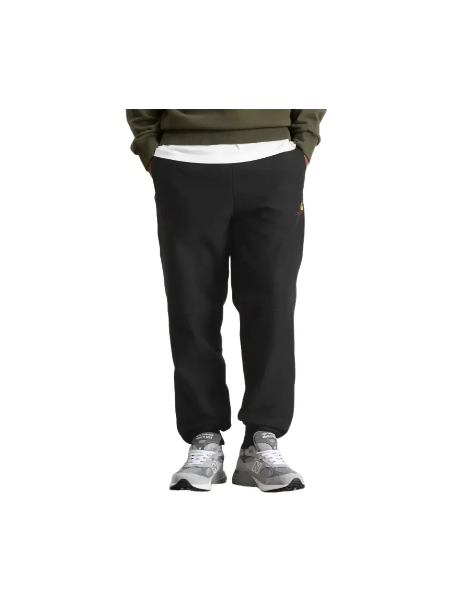 Спортивные брюки Carhartt WIP American Script из флиса — изображение 2 из 3, черный