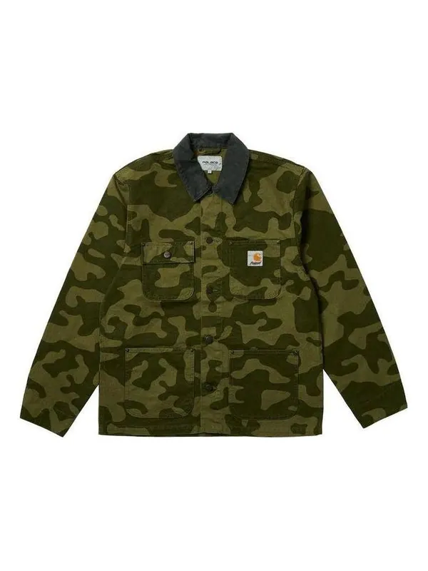 Куртка x carhartt wip fw23 logo jacket 'green' Palace — изображение 1 из 2, зеленый