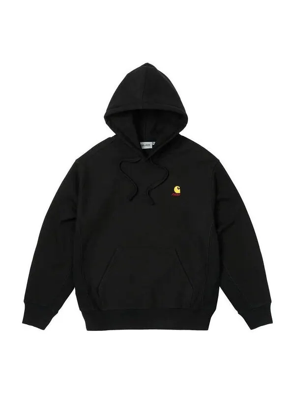 Толстовка x carhartt wip hoodie 'black' Palace — изображение 1 из 2, черный
