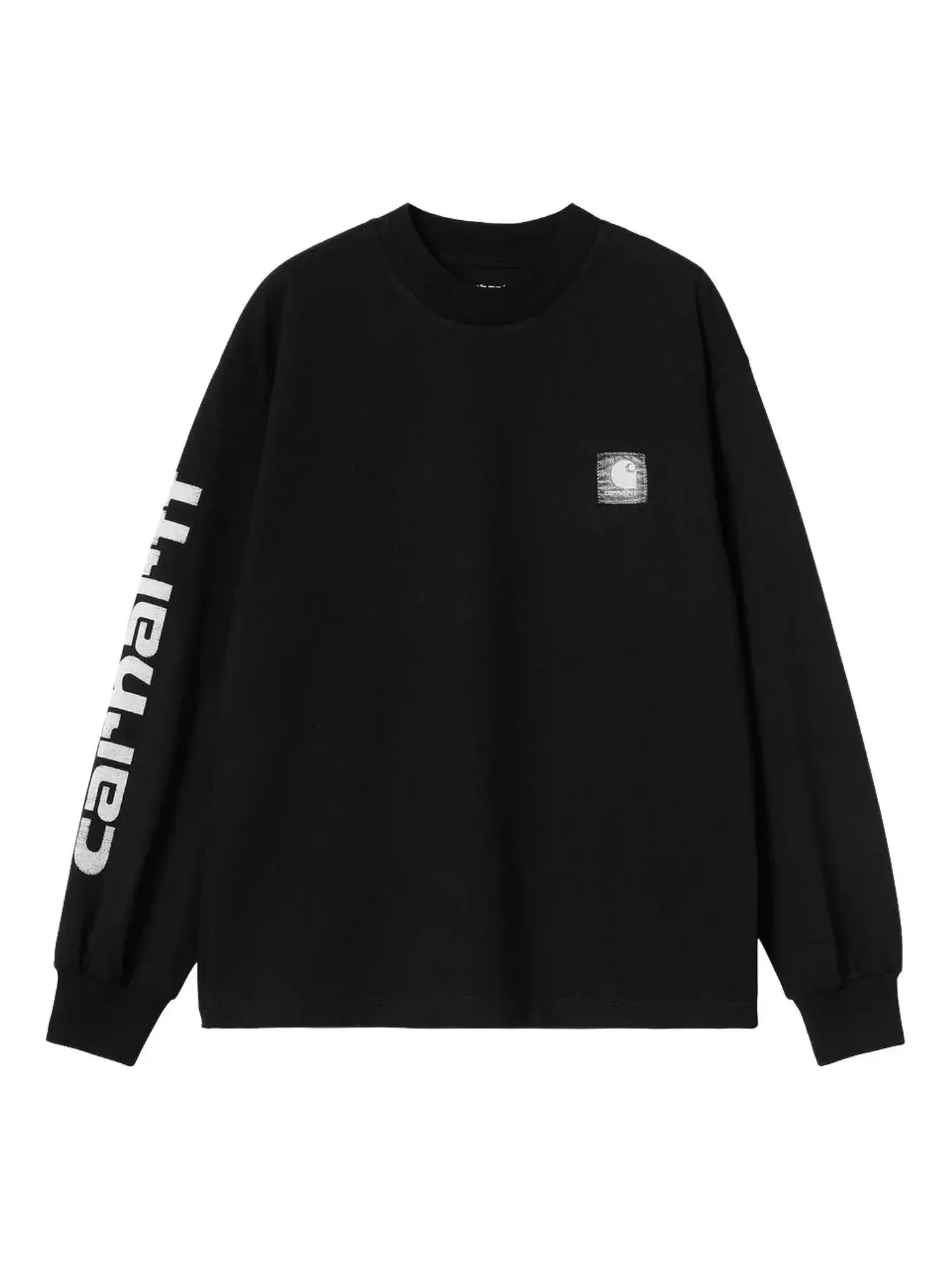 (WMNS) Футболка с длинным рукавом Carhartt WIP Archive Script — изображение 1 из 2, черный