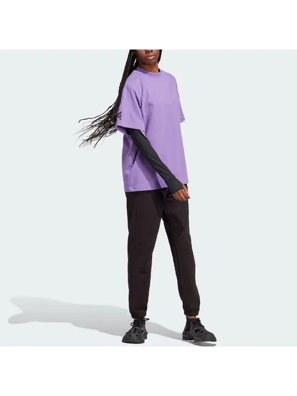 Футболка (WMNS) adidas by Stella McCartney Logo Tee 'Purple' — изображение 4 из 4, фиолетовый