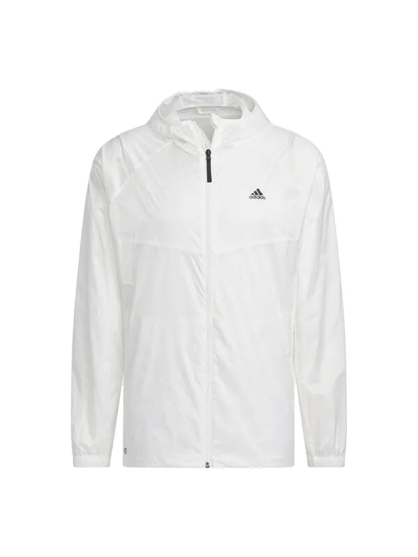 Куртка Adidas Hooded Windbreaker Jacket 'White' — изображение 1 из 4, белый