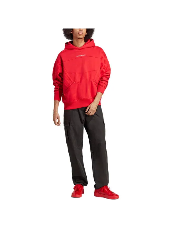 Толстовка adidas Originals San Diego Hoodie 'Red', алый — изображение 2 из 4, красный