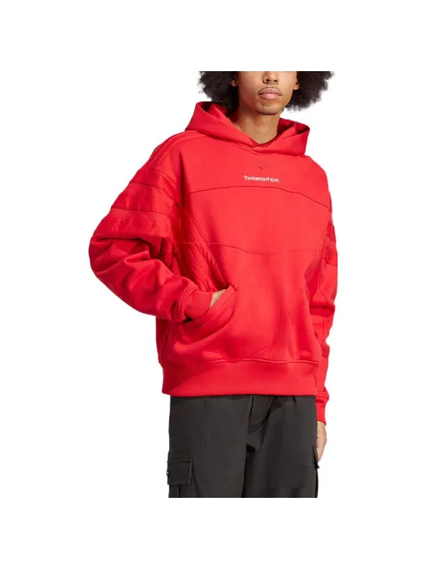 Толстовка adidas Originals San Diego Hoodie 'Red', алый — изображение 3 из 4, красный