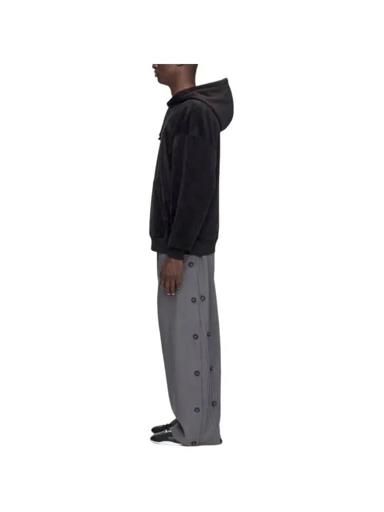 Мужское худи из вельвета с принтом Y-3 Velvet Corduroy Hoodie Adidas — изображение 4 из 5, черный