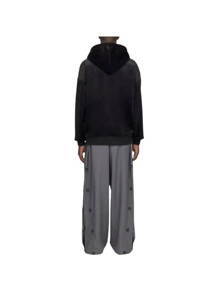 Мужское худи из вельвета с принтом Y-3 Velvet Corduroy Hoodie Adidas — изображение 5 из 5, черный