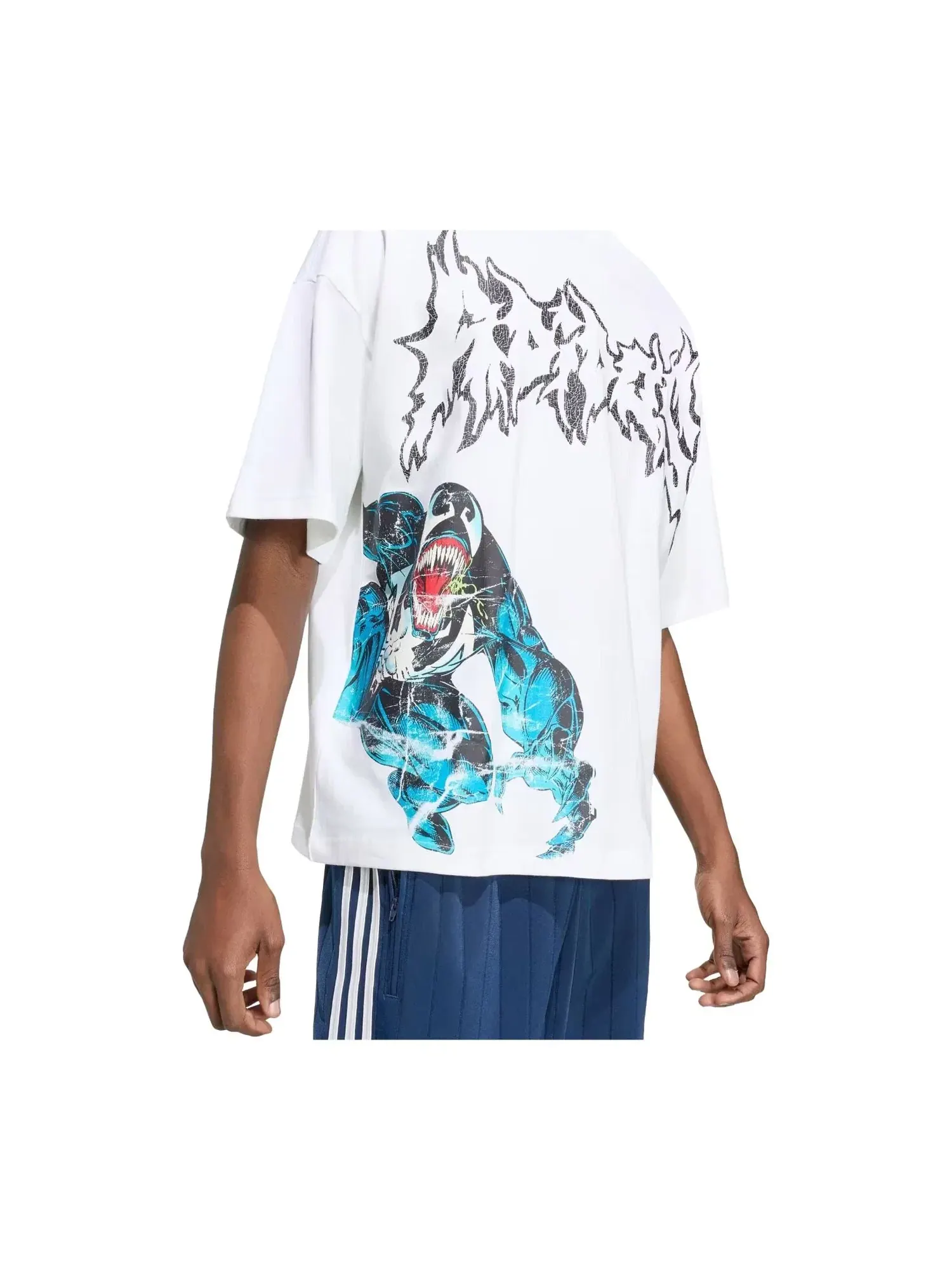 Мужская футболка с принтом Adidas x Marvel Venom — изображение 2 из 3, белый