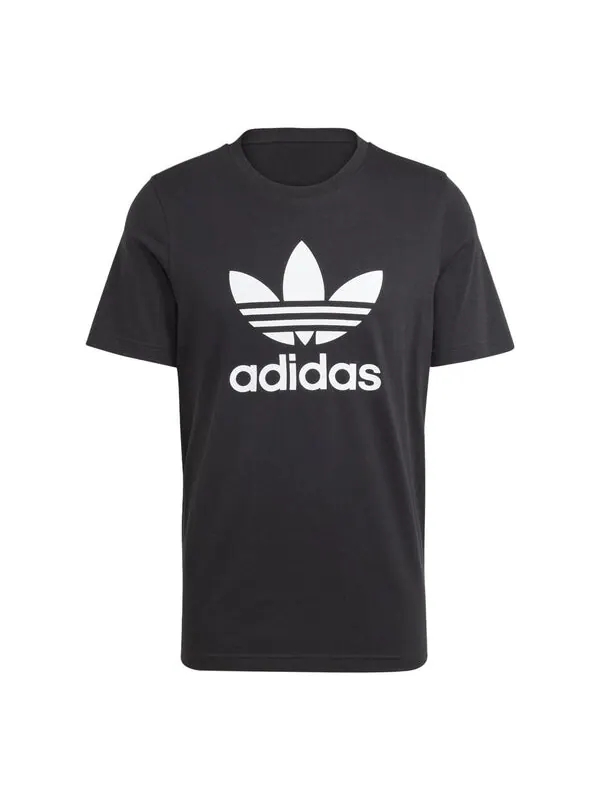 Футболка оригиналы adicolor классика трилистник футболка Adidas — изображение 1 из 4, черный/белый