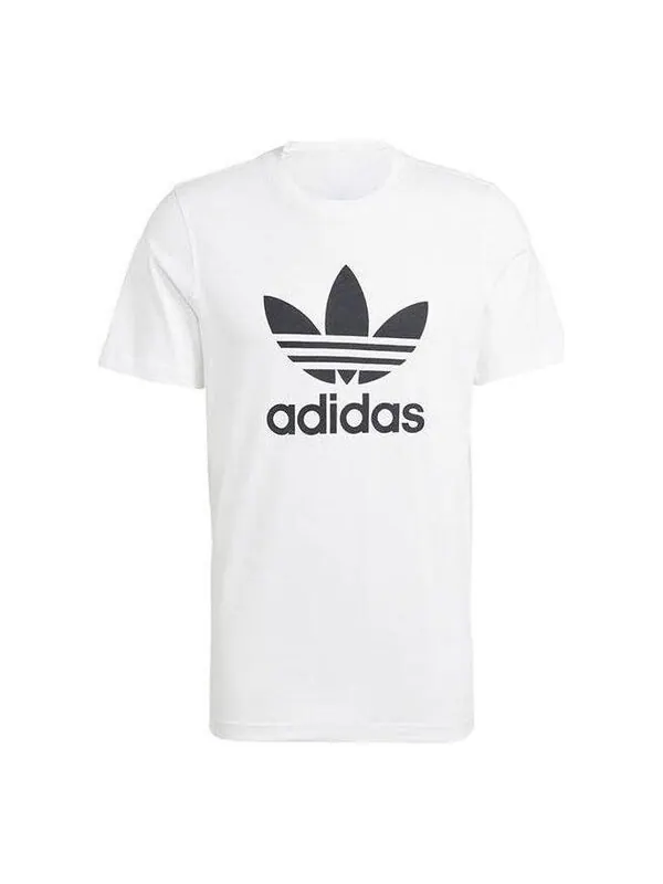 Футболка оригиналы adicolor классика трилистник футболка Adidas — изображение 1 из 4, белый/черный