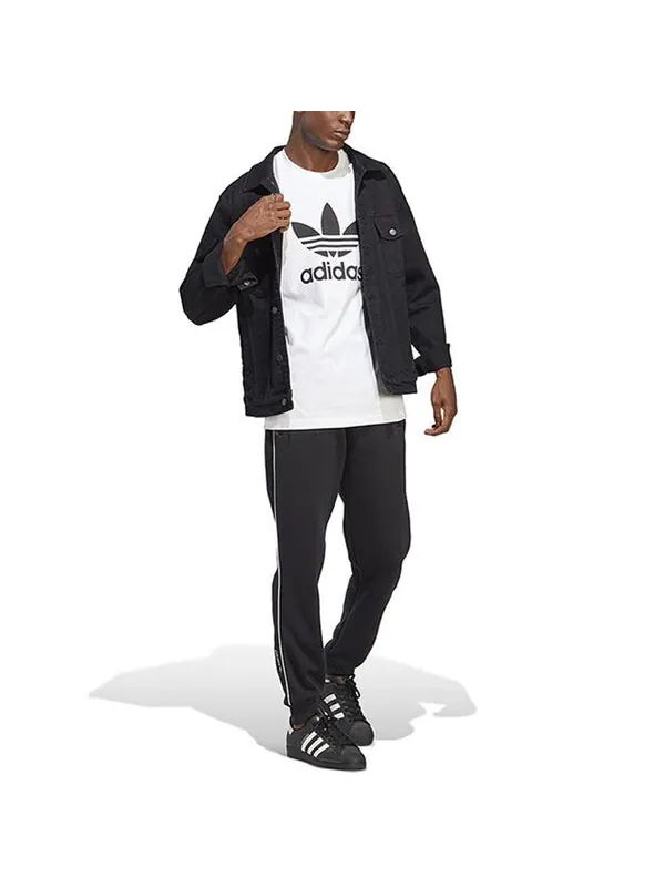 Футболка оригиналы adicolor классика трилистник футболка Adidas — изображение 2 из 4, белый/черный