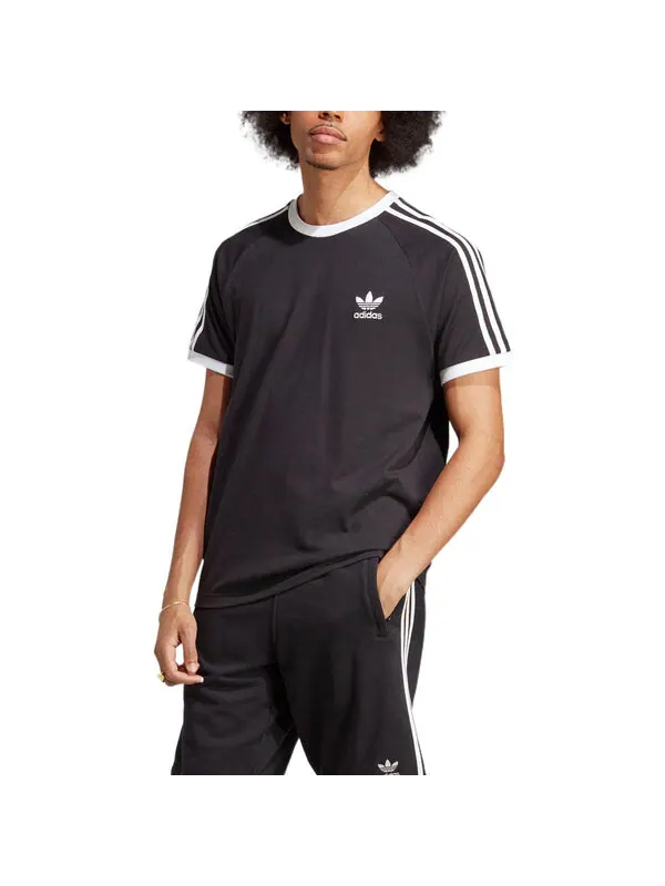 Футболка оригиналы adicolor классика 3 полоски футболка Adidas — изображение 2 из 4, черный/белый