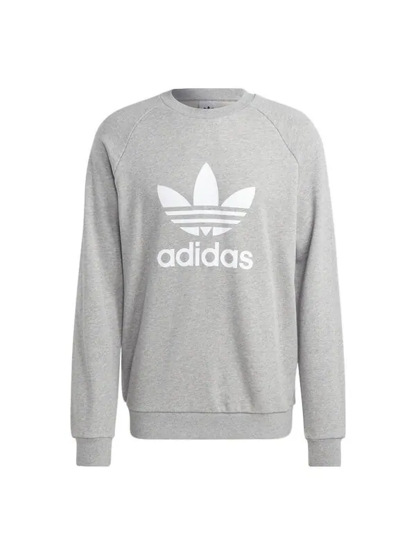 Рубашка оригиналы adicolor классика трилистник круглый вырез толстовка Adidas — изображение 1 из 4, серый