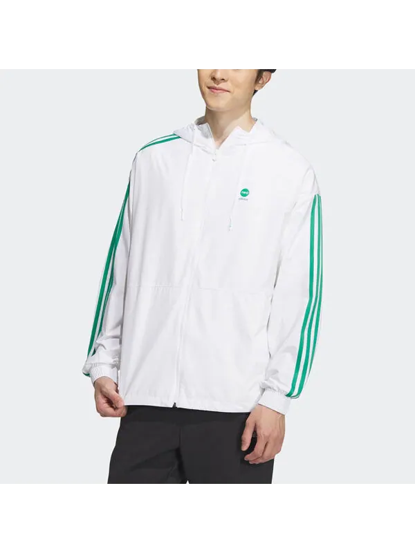 Куртка neo essentials ветровки Куртка Adidas — изображение 4 из 4, белый/зеленый