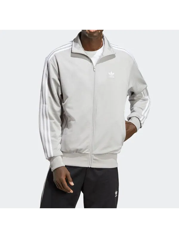 Куртка adidas Adicolor Classics Firebird Track Top 'Grey' — изображение 3 из 4, серый/белый