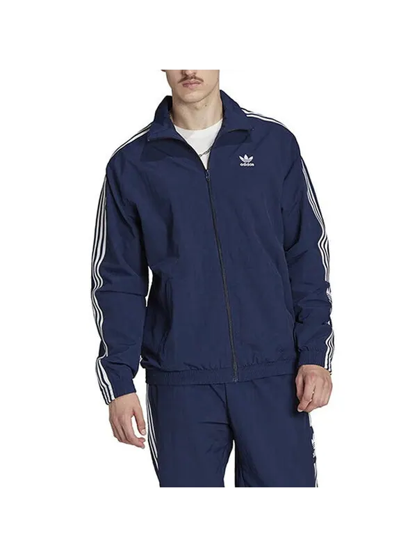 Куртка adidas originals Adicolor Classics Trefoil Track Jacket 'Night Indigo' — изображение 2 из 4, индиго