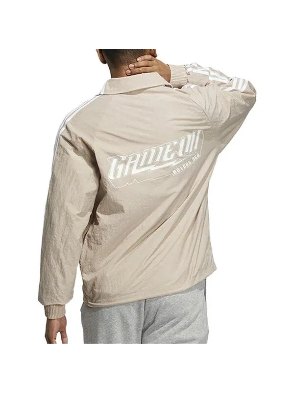 Куртка баскетбольная куртка Adidas — изображение 2 из 2, бежевый