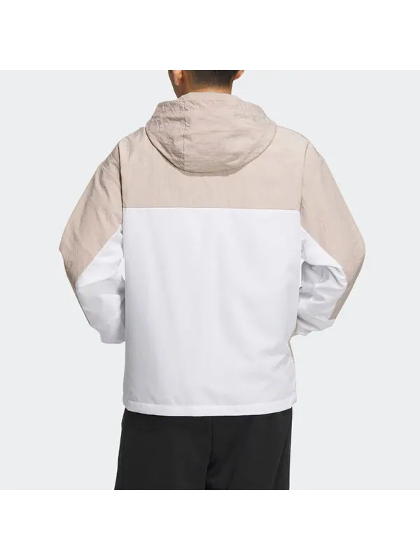 Куртка нео баскетбольные ветровки Куртка Adidas — изображение 3 из 4, бежевый/белый
