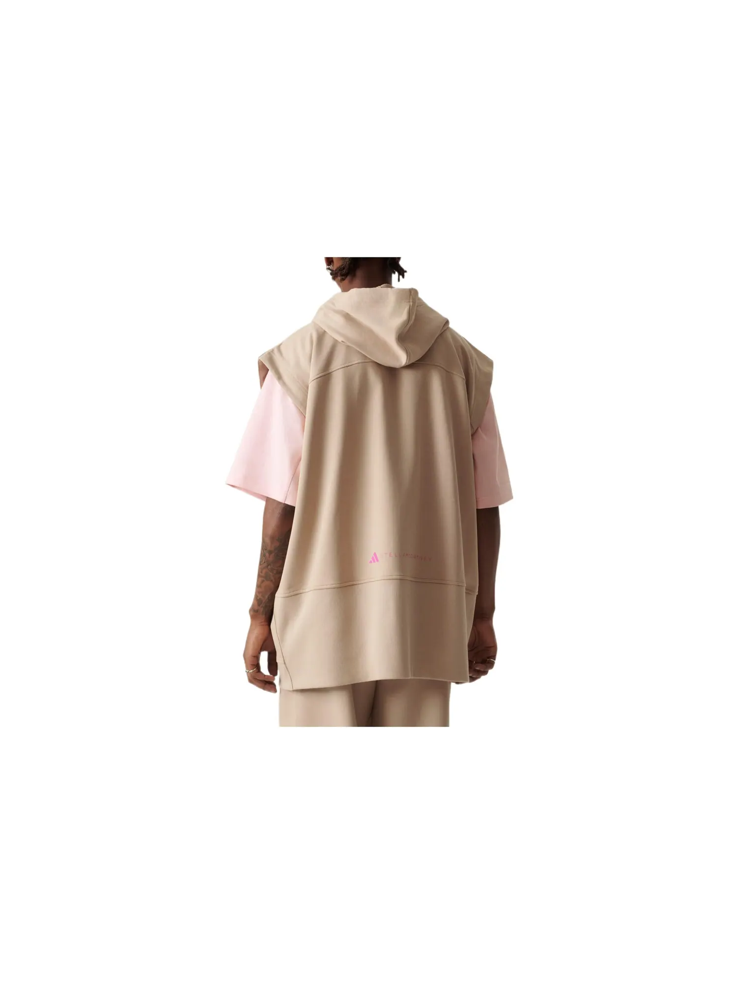 Рубашка adidas Stella McCartney Hooded Performance Gillet — изображение 2 из 3, коричневый