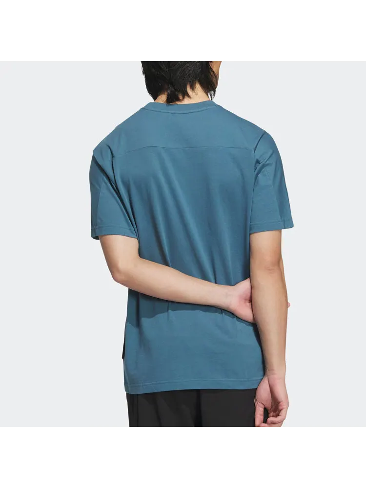 Футболка adidas WUJI GFX T-Shirt 'Teal' — изображение 3 из 4, бирюзовый