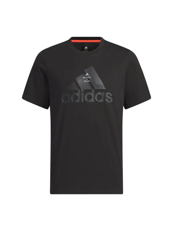 Футболка с логотипом tech Adidas — изображение 1 из 4, черный
