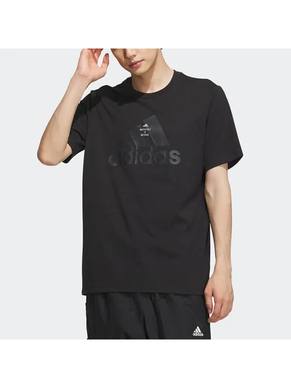 Футболка с логотипом tech Adidas — изображение 2 из 4, черный