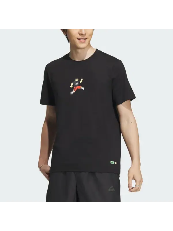 Футболка с графическим сюжетом футболка Adidas — изображение 2 из 4, черный